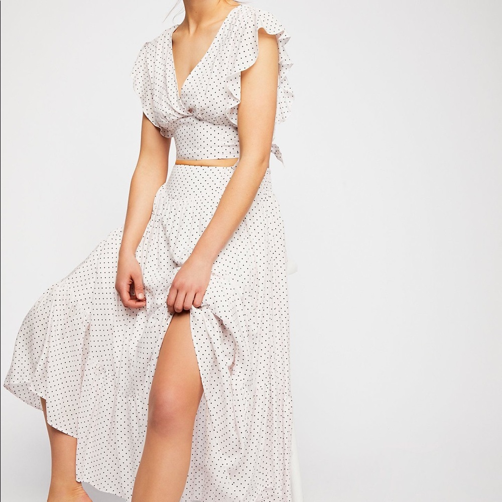 Free People Pretty Daze skirt and blouse set